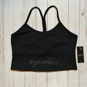 NWT Beyond Yoga Spacedye Slim Racerback Cropped Tank Black Size Large